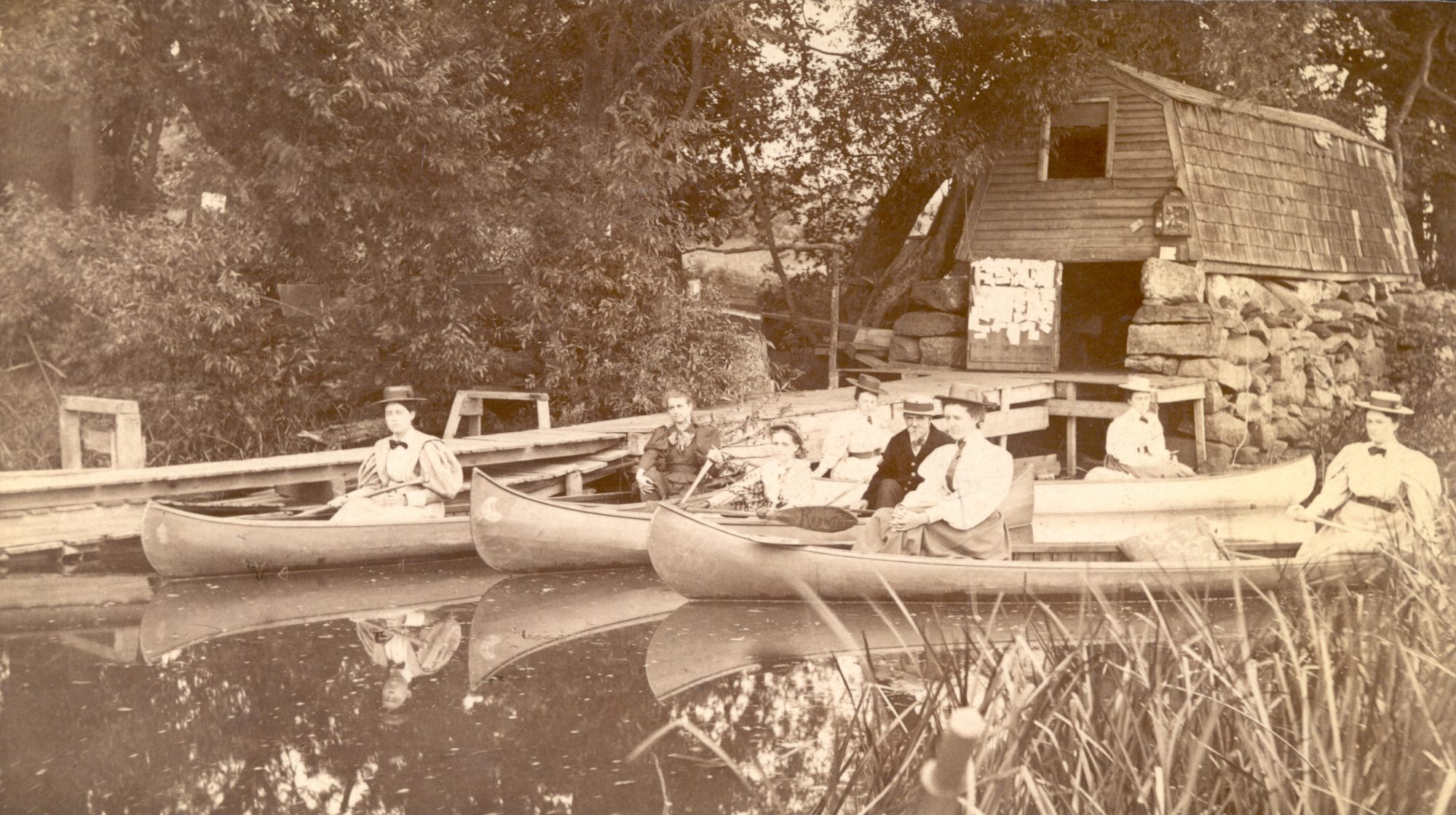 Canoeing on the Concord River 1893 Concord Museum Collection