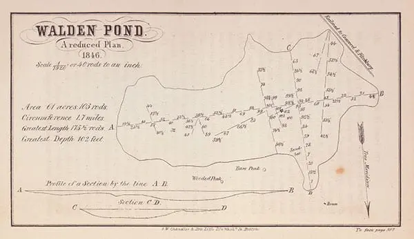 Map of walden pond